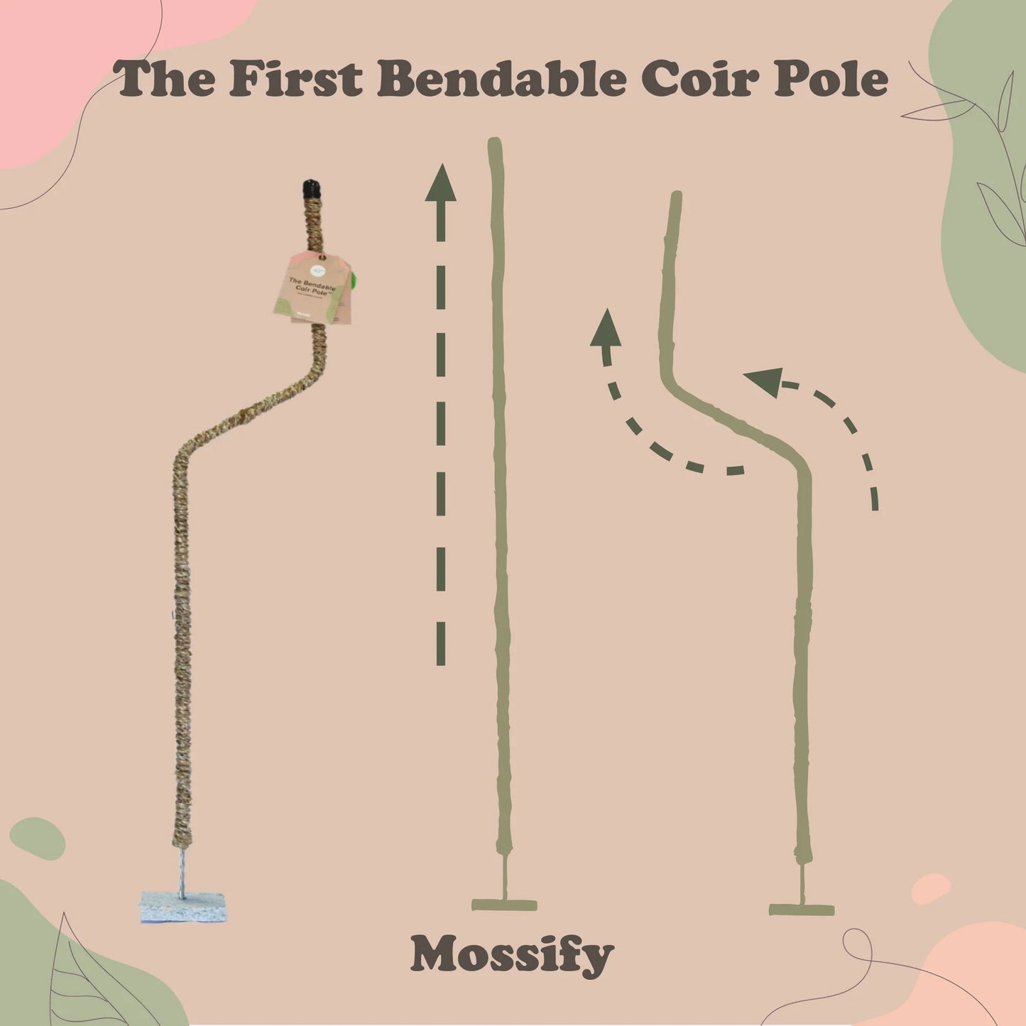 Mossify's Bendable Coir Pole™
