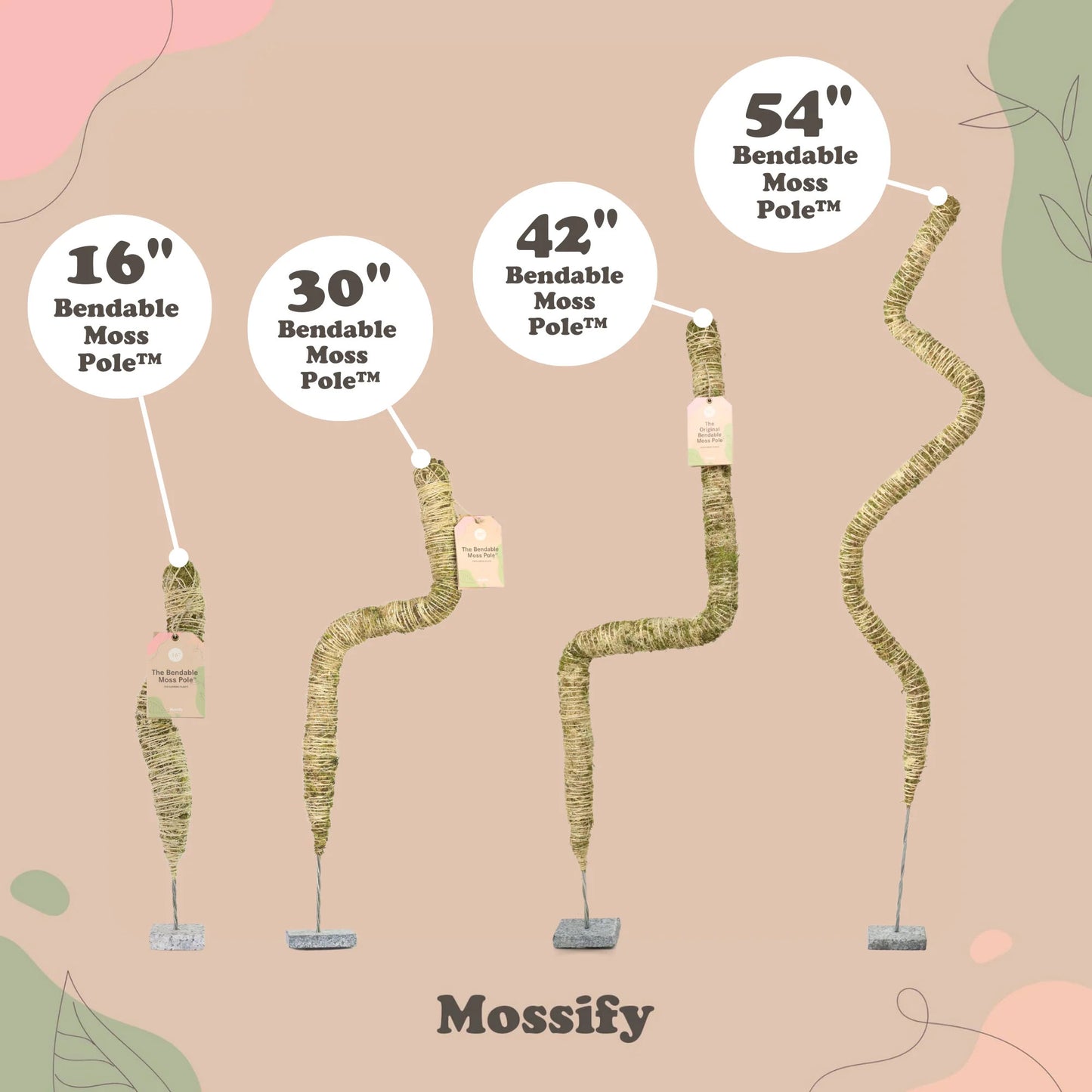 Mossify's Bendable Moss Pole™