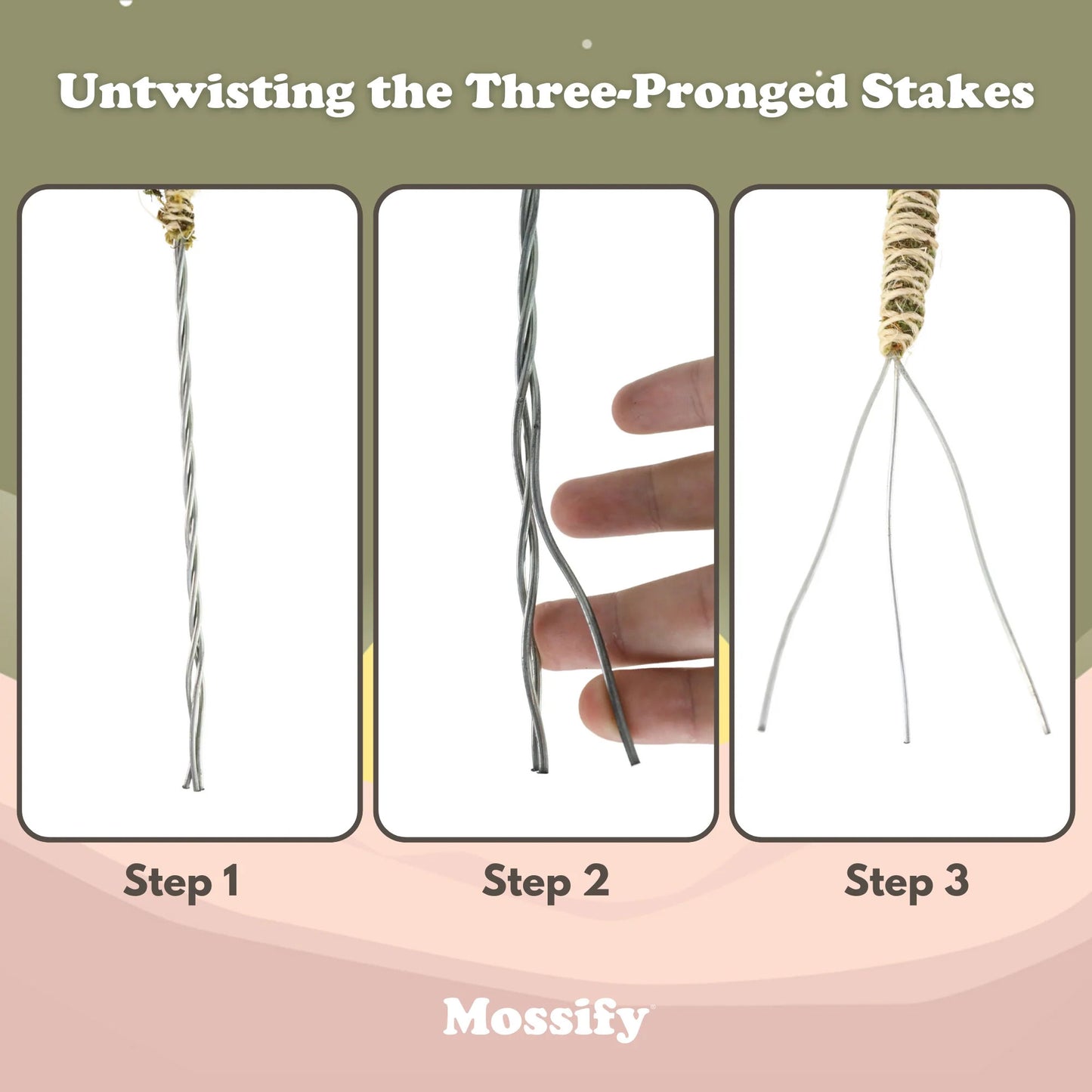 Mossify's Thin Bendable Moss Pole™ (3 Pack)